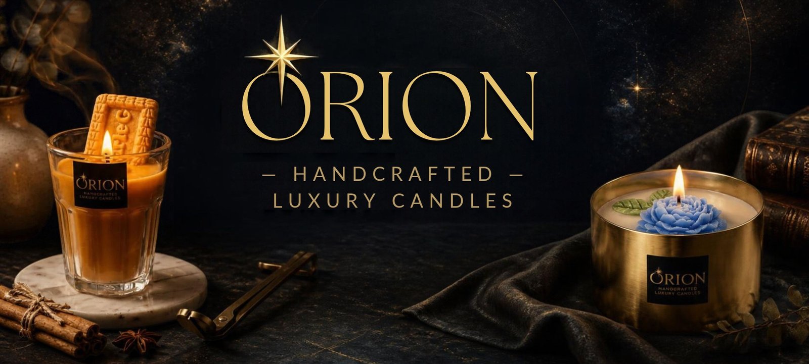Wide Orion candle and logo cover artwork